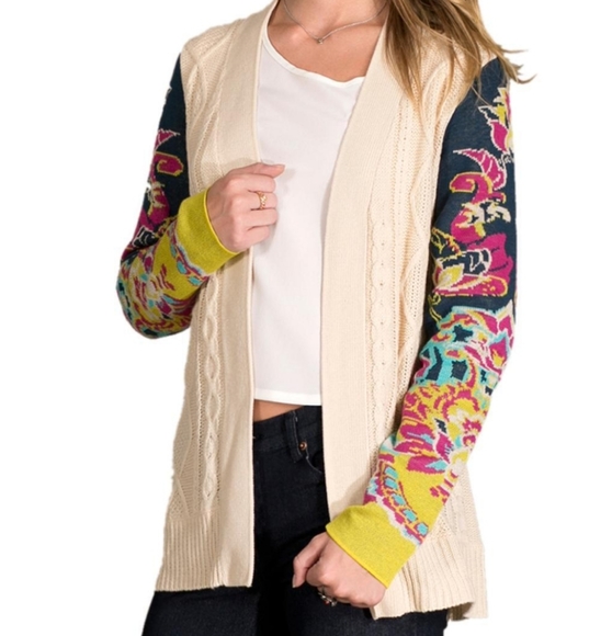 Flying Tomato Sweaters - Flying Tomato Open Cardigan Sz L